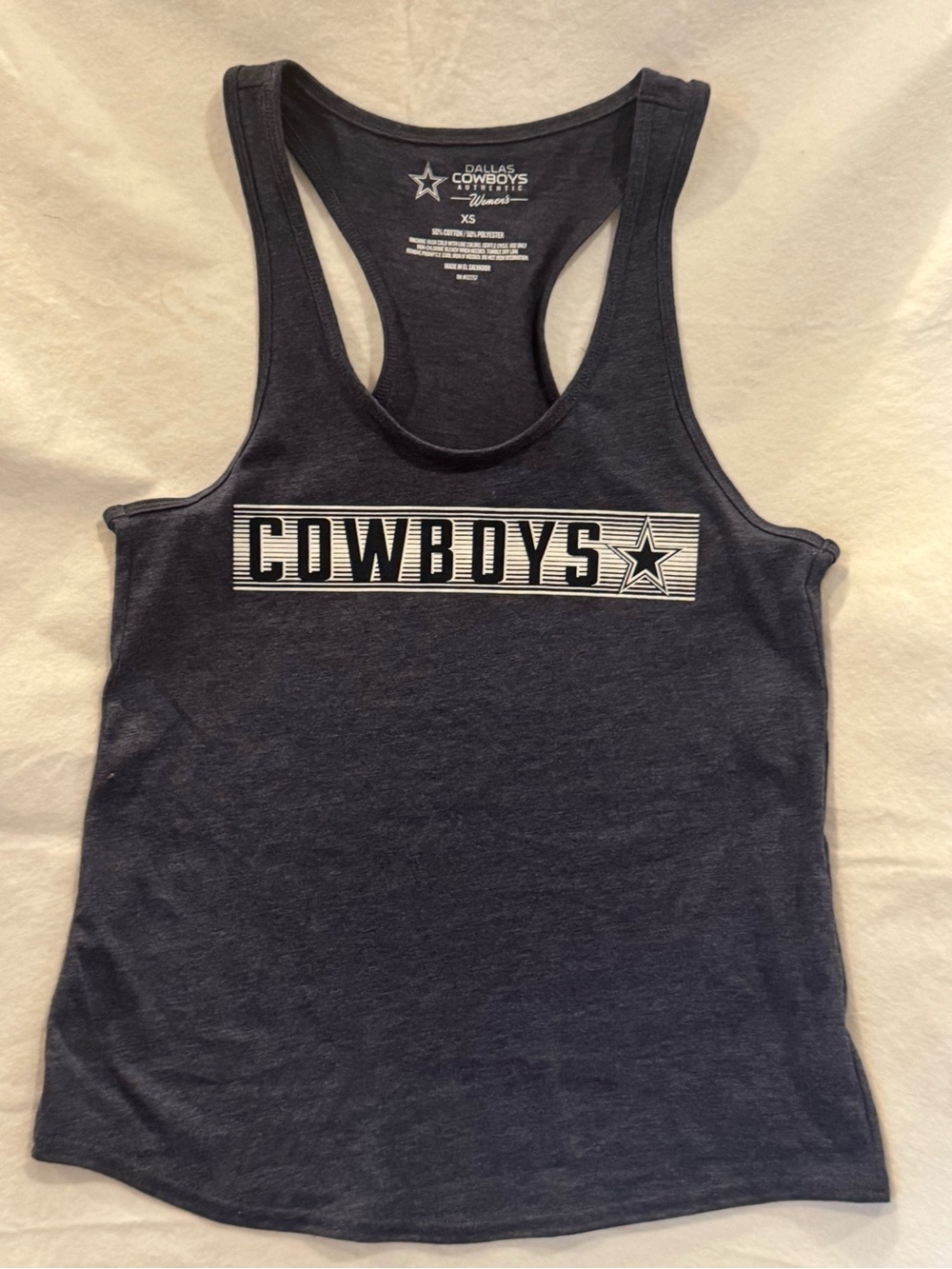 NFL Dallas Cowboys Women's Navy Racerback Tank Top size XS